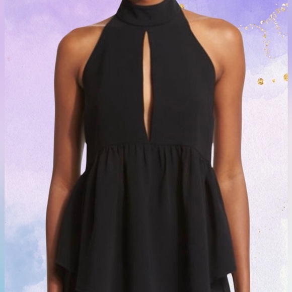 Elizabeth & James Tops Elizabeth & James Black Crepe Knit Perth Halter Top - Picture 7 of 10